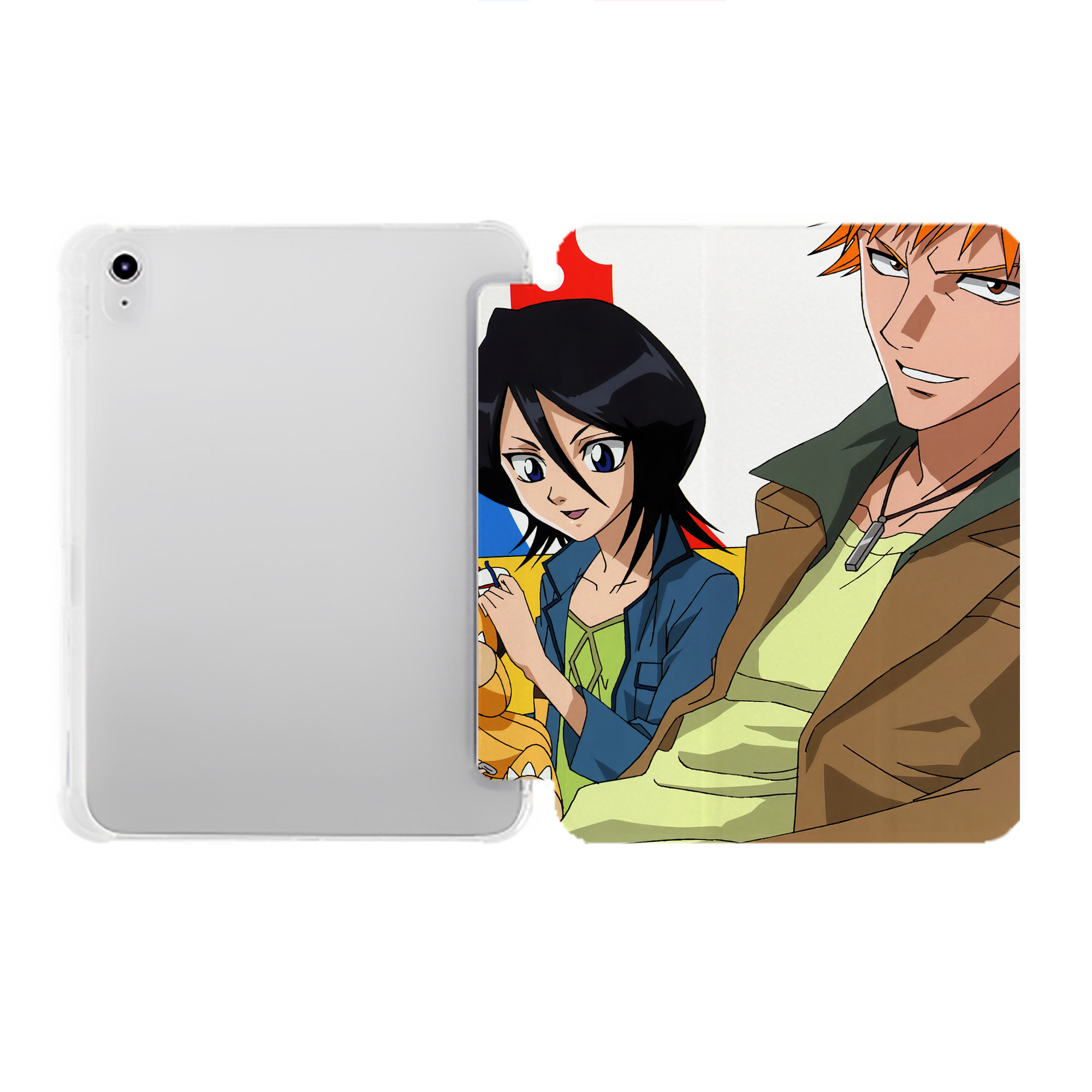 （画像用） ブリーチ BLEACH IPad ケース ペン収納付き 三つ折りスタンド PUレザー×シリコン 対応機種9.5/10.5/10.9インチ